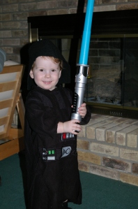 Posing With the Light Saber